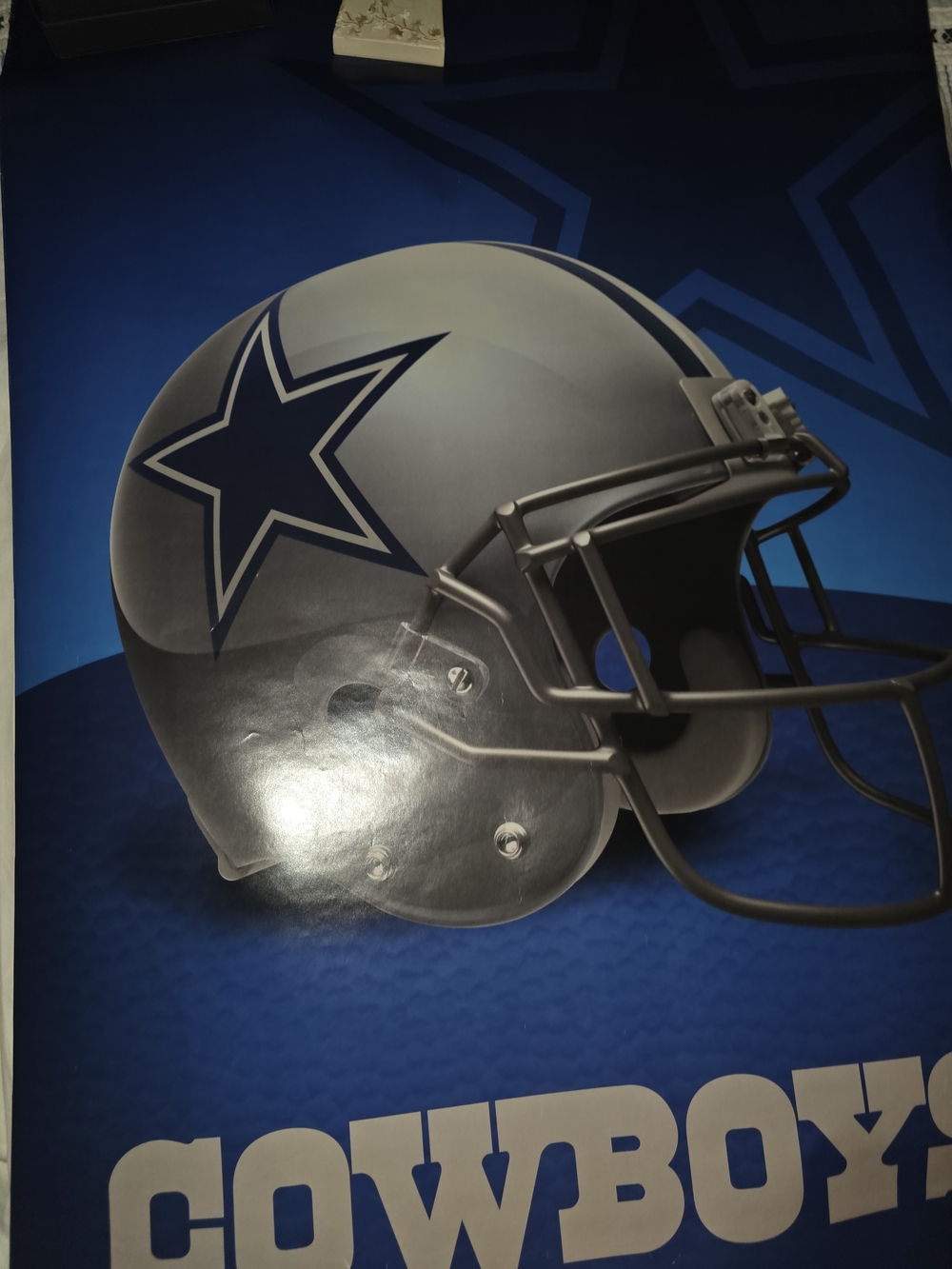 NFL Dallas Cowboys Blue and Silver Helmet Poster